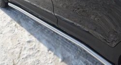 70 999 р. Защита порогов из круглой трубы диаметром 63 мм Russtal Hyundai Santa Fe DM дорестайлинг (2012-2016) (Защита порогов с со скосами на торцах (вариант 1))  с доставкой в г. Воронеж. Увеличить фотографию 11
