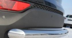 15 949 р. Одинарная защита заднего бампера из трубы диаметром 63 мм SLITKOFF  Hyundai Santa Fe  DM (2012-2016) дорестайлинг  с доставкой в г. Воронеж. Увеличить фотографию 2