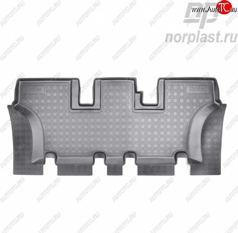 1 159 р. Коврик в салон Norplast Unidec (3 ряд)  Hyundai Santa Fe  DM (2012-2019) дорестайлинг, рестайлинг (Цвет: черный)  с доставкой в г. Воронеж