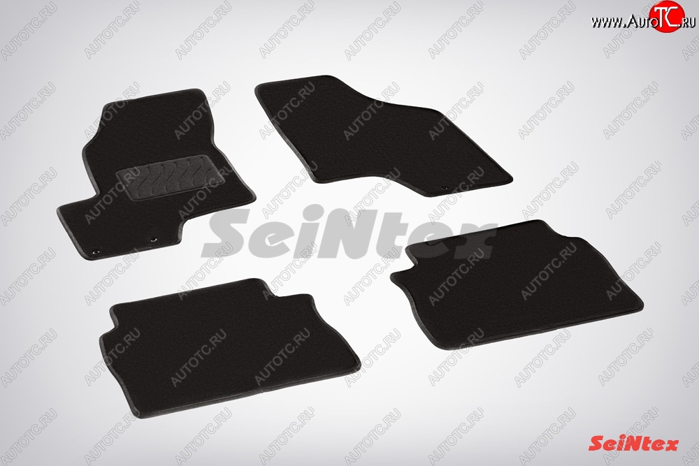 2 999 р. Коврики в салон SeiNtex Premium LUX 4 шт. (ворсовые) Hyundai Santa Fe CM дорестайлинг (2006-2009)  с доставкой в г. Воронеж