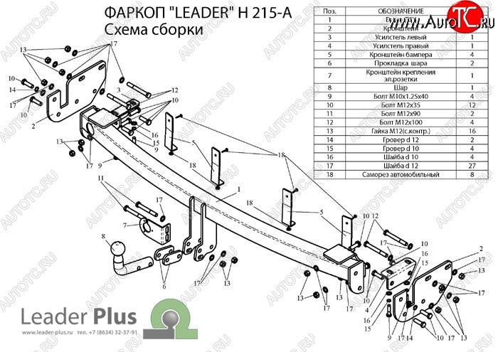 57 999 р. Фаркоп Лидер Плюс  Hyundai Santa Fe  CM (2006-2009), KIA Sorento  XM (2009-2012) (Без электропакета)  с доставкой в г. Воронеж