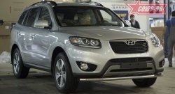Защита переднего бампера одинарная Souz-96 (d60) Hyundai Santa Fe  CM (2009-2012) рестайлинг