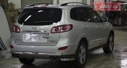 11 744 р. Защита заднего бампера рестайлинг Souz-96 (d60) Hyundai Santa Fe CM рестайлинг (2009-2012)  с доставкой в г. Воронеж. Увеличить фотографию 1