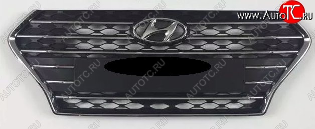 26 899 р. Решётка радиатора Стандарт (с хромироваными полосками) Hyundai Solaris HCR седан дорестайлинг (2017-2020)  с доставкой в г. Воронеж