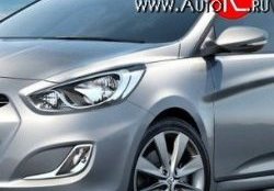 4 299 р. Переднее левое крыло Стандартное Hyundai Solaris RBr седан рестайлинг (2014-2017) (Окрашенное)  с доставкой в г. Воронеж. Увеличить фотографию 2