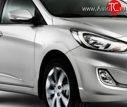 4 299 р. Переднее правое крыло Стандартное Hyundai Solaris RBr седан дорестайлинг (2010-2014) (Окрашенное)  с доставкой в г. Воронеж
