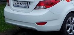 Задний бампер (седан) Стандартный Hyundai Solaris RBr седан дорестайлинг (2010-2014) (Окрашенный)