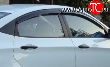 999 р. Комплект дефлекторов окон (ветровиков) 4 шт. (седан) Russtal Hyundai Solaris RBr седан дорестайлинг (2010-2014)  с доставкой в г. Воронеж