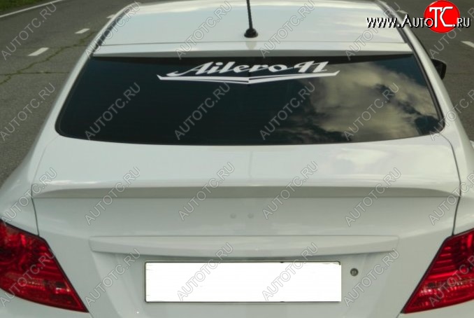 4 499 р. Козырёк на заднее стекло HS-3 Hyundai Solaris RBr седан дорестайлинг (2010-2014) (Неокрашенный)  с доставкой в г. Воронеж