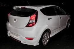 Накладка на задний бампер (хетчбек) Topkontur Hyundai Solaris  RBr (2010-2014) седан дорестайлинг