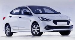 13 499 р. Передний бампер Sport Hyundai Solaris RBr седан дорестайлинг (2010-2014) (Неокрашенный)  с доставкой в г. Воронеж. Увеличить фотографию 2