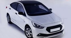 13 499 р. Передний бампер Sport Hyundai Solaris RBr седан дорестайлинг (2010-2014) (Неокрашенный)  с доставкой в г. Воронеж. Увеличить фотографию 4