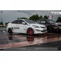 4 999 р. Пороги накладки TopKontur Design  Hyundai Solaris  RBr (2010-2017), KIA Rio  3 QB (2011-2017) (Неокрашенные)  с доставкой в г. Воронеж. Увеличить фотографию 4