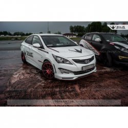 4 999 р. Пороги накладки TopKontur Design  Hyundai Solaris  RBr (2010-2017), KIA Rio  3 QB (2011-2017) (Неокрашенные)  с доставкой в г. Воронеж. Увеличить фотографию 5