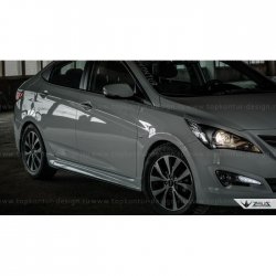 4 999 р. Пороги накладки TopKontur Design  Hyundai Solaris  RBr (2010-2017), KIA Rio  3 QB (2011-2017) (Неокрашенные)  с доставкой в г. Воронеж. Увеличить фотографию 9