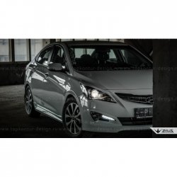 4 999 р. Пороги накладки TopKontur Design  Hyundai Solaris  RBr (2010-2017), KIA Rio  3 QB (2011-2017) (Неокрашенные)  с доставкой в г. Воронеж. Увеличить фотографию 10