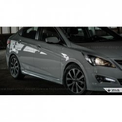 1 499 р. Реснички на фары Zeus Hyundai Solaris RBr седан дорестайлинг (2010-2014) (Неокрашенные)  с доставкой в г. Воронеж. Увеличить фотографию 8