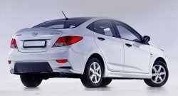 13 499 р. Задний бампер Sport Hyundai Solaris RBr седан дорестайлинг (2010-2014) (Неокрашенный)  с доставкой в г. Воронеж. Увеличить фотографию 3