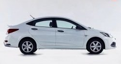 13 499 р. Задний бампер Sport Hyundai Solaris RBr седан дорестайлинг (2010-2014) (Неокрашенный)  с доставкой в г. Воронеж. Увеличить фотографию 5