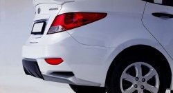 13 499 р. Задний бампер Sport Hyundai Solaris RBr седан дорестайлинг (2010-2014) (Неокрашенный)  с доставкой в г. Воронеж. Увеличить фотографию 6