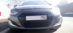 5 799 р. Решётка радиатора YTG  Hyundai Solaris  RBr (2010-2014) седан дорестайлинг (Неокрашенная)  с доставкой в г. Воронеж. Увеличить фотографию 8