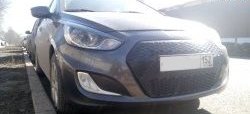 5 799 р. Решётка радиатора YTG  Hyundai Solaris  RBr (2010-2014) седан дорестайлинг (Неокрашенная)  с доставкой в г. Воронеж. Увеличить фотографию 6