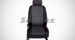 5 999 р. Чехлы для сидений SeiNtex (экокожа)  Hyundai Solaris  RBr (2010-2017) седан дорестайлинг, седан рестайлинг (Черный, вставка серая)  с доставкой в г. Воронеж. Увеличить фотографию 2
