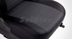 5 999 р. Чехлы для сидений SeiNtex (экокожа)  Hyundai Solaris  RBr (2010-2017) седан дорестайлинг, седан рестайлинг (Черный, вставка серая)  с доставкой в г. Воронеж. Увеличить фотографию 5