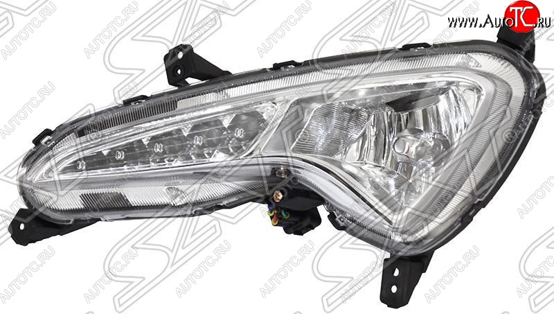 3 599 р. Левая противотуманная фара SAT (с ДХО) Hyundai Solaris RBr седан рестайлинг (2014-2017)  с доставкой в г. Воронеж