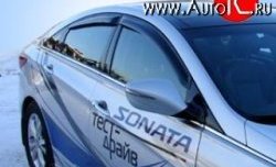 Дефлекторы окон (ветровики) Novline 4 шт Hyundai Sonata  YF (2009-2014)