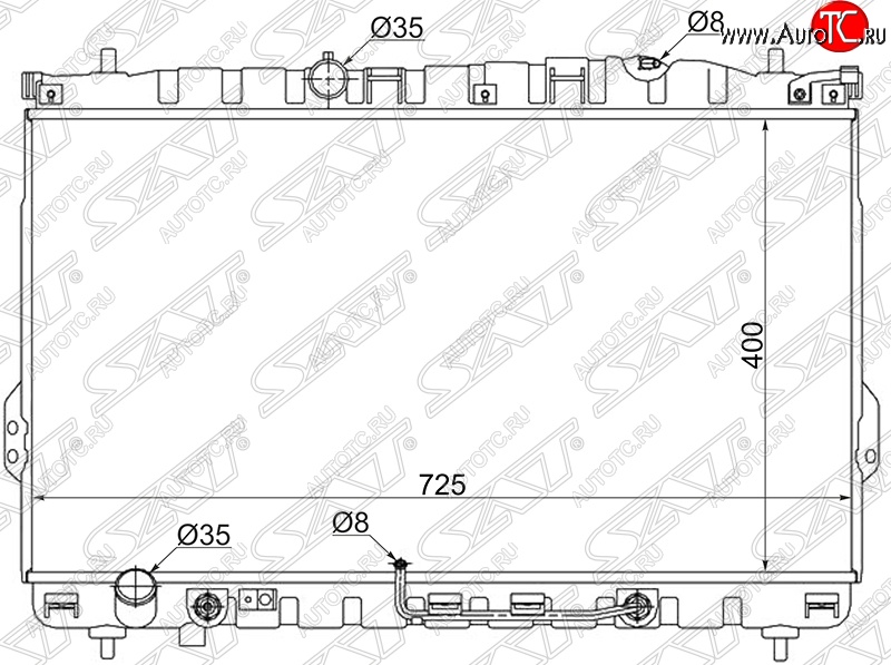 7 799 р. Радиатор двигателя SAT (пластинчатый, 2.0/2.0D/2.7, МКПП/АКПП)  Hyundai Trajet (1999-2008)  с доставкой в г. Воронеж