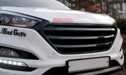 9 649 р. Решётка радиатора CT Hyundai Tucson LM (2010-2017) (Неокрашенная)  с доставкой в г. Воронеж. Увеличить фотографию 4