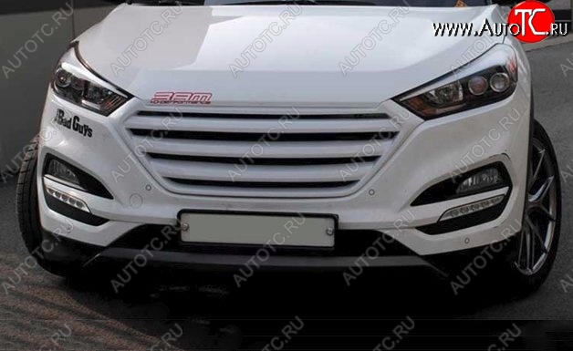 9 649 р. Решётка радиатора CT Hyundai Tucson LM (2010-2017) (Неокрашенная)  с доставкой в г. Воронеж