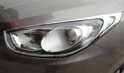 4 199 р. Накладки на фары СТ Hyundai Tucson LM (2010-2017) (Неокрашенные)  с доставкой в г. Воронеж. Увеличить фотографию 2
