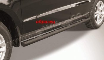 Защита порогов из трубы d57 Slitkoff Hyundai Tucson  LM (2010-2017)