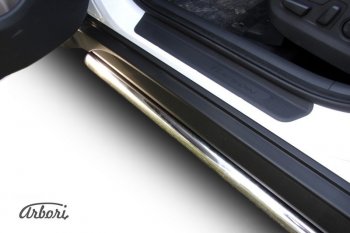 13 049 р. Защита штатных порогов Arbori (нержавейка, d57 mm). Hyundai Tucson TL дорестайлинг (2015-2018)  с доставкой в г. Воронеж. Увеличить фотографию 2