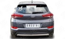 14 999 р. Защита заднего бампера (Ø75x42 мм, нержавейка) Russtal  Hyundai Tucson  TL (2015-2018) дорестайлинг  с доставкой в г. Воронеж. Увеличить фотографию 1