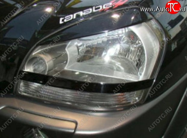 1 649 р. Реснички на фары CT v2 Hyundai Tucson JM (2004-2010) (Неокрашенные)  с доставкой в г. Воронеж