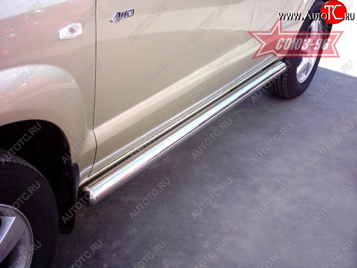 16 784 р. Защита порогов Souz-96 (d76) Hyundai Tucson JM (2004-2010)  с доставкой в г. Воронеж