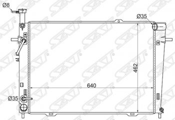 5 399 р. Радиатор двигателя (трубчатый, 2.0/2.7, МКПП/АКПП) SAT Hyundai Tucson JM (2004-2010)  с доставкой в г. Воронеж. Увеличить фотографию 1