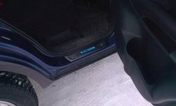 5 349 р. Накладки на порожки автомобиля СТ v2 Hyundai Tucson JM (2004-2010)  с доставкой в г. Воронеж. Увеличить фотографию 2