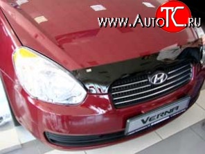 1 979 р. Дефлектор капота NovLine Hyundai Verna 2 MC седан (2005-2011)  с доставкой в г. Воронеж