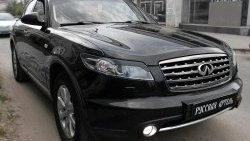 1 099 р. Реснички на фары RA  INFINITI FX35  S50 - FX45  S50 (Неокрашенные)  с доставкой в г. Воронеж. Увеличить фотографию 1