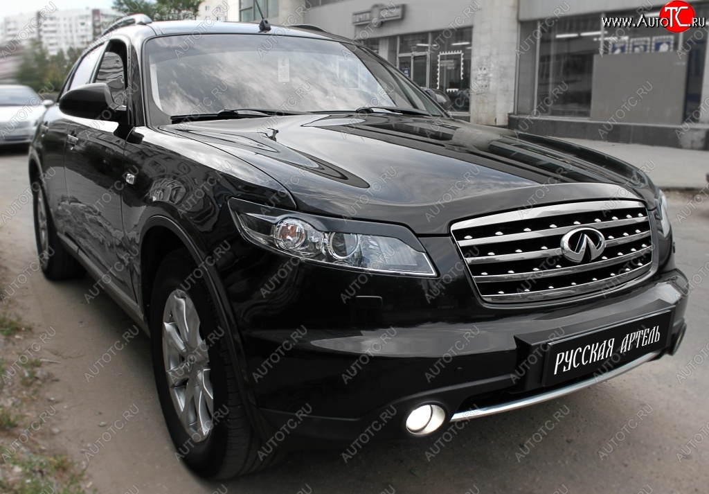 1 099 р. Реснички на фары RA  INFINITI FX35  S50 - FX45  S50 (Неокрашенные)  с доставкой в г. Воронеж