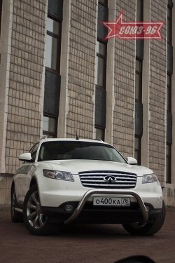 Защита переднего бампера Souz-96 (d76) INFINITI FX35 S50 дорестайлинг (2002-2005)