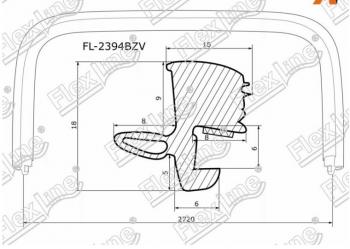 3 479 р. Молдинг лобового стекла FlexLine  INFINITI FX35  S50 - FX45  S50  с доставкой в г. Воронеж. Увеличить фотографию 1