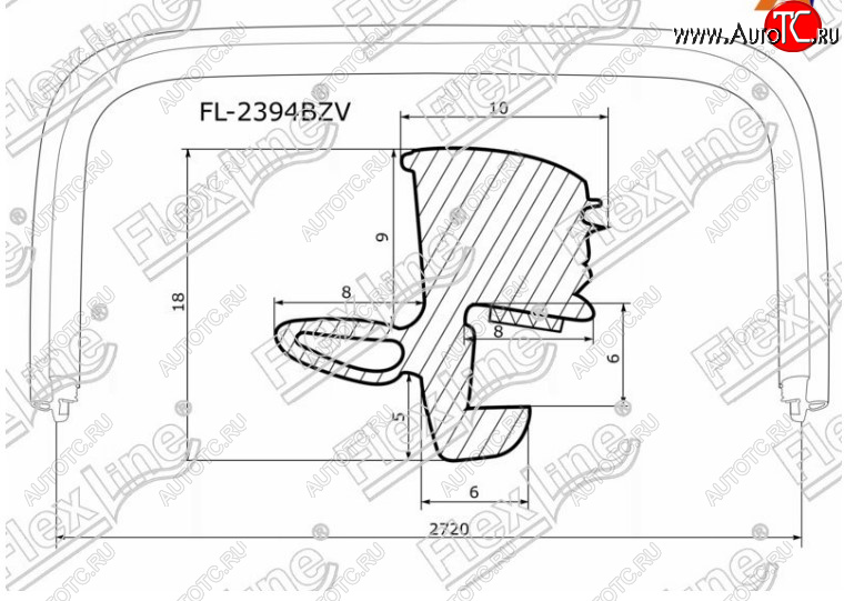 3 479 р. Молдинг лобового стекла FlexLine  INFINITI FX35  S50 - FX45  S50  с доставкой в г. Воронеж