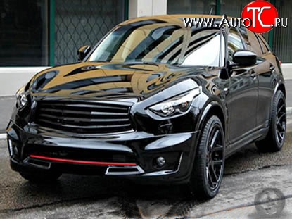 11 499 р. Решётка радиатора Elford INFINITI FX37 S51 рестайлинг (2011-2013) (Неокрашенная)  с доставкой в г. Воронеж