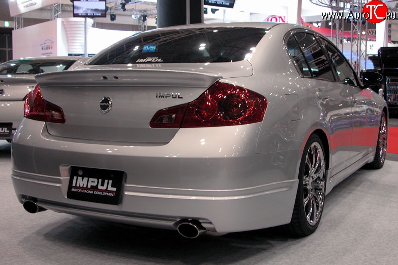 25 249 р. Накладка на задний бампер Impul INFINITI G35 V36 седан (2006-2015) (Неокрашенная)  с доставкой в г. Воронеж
