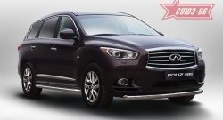 Защита переднего бампера Souz-96 (d76) INFINITI QX60 L50 дорестайлинг (2013-2016)